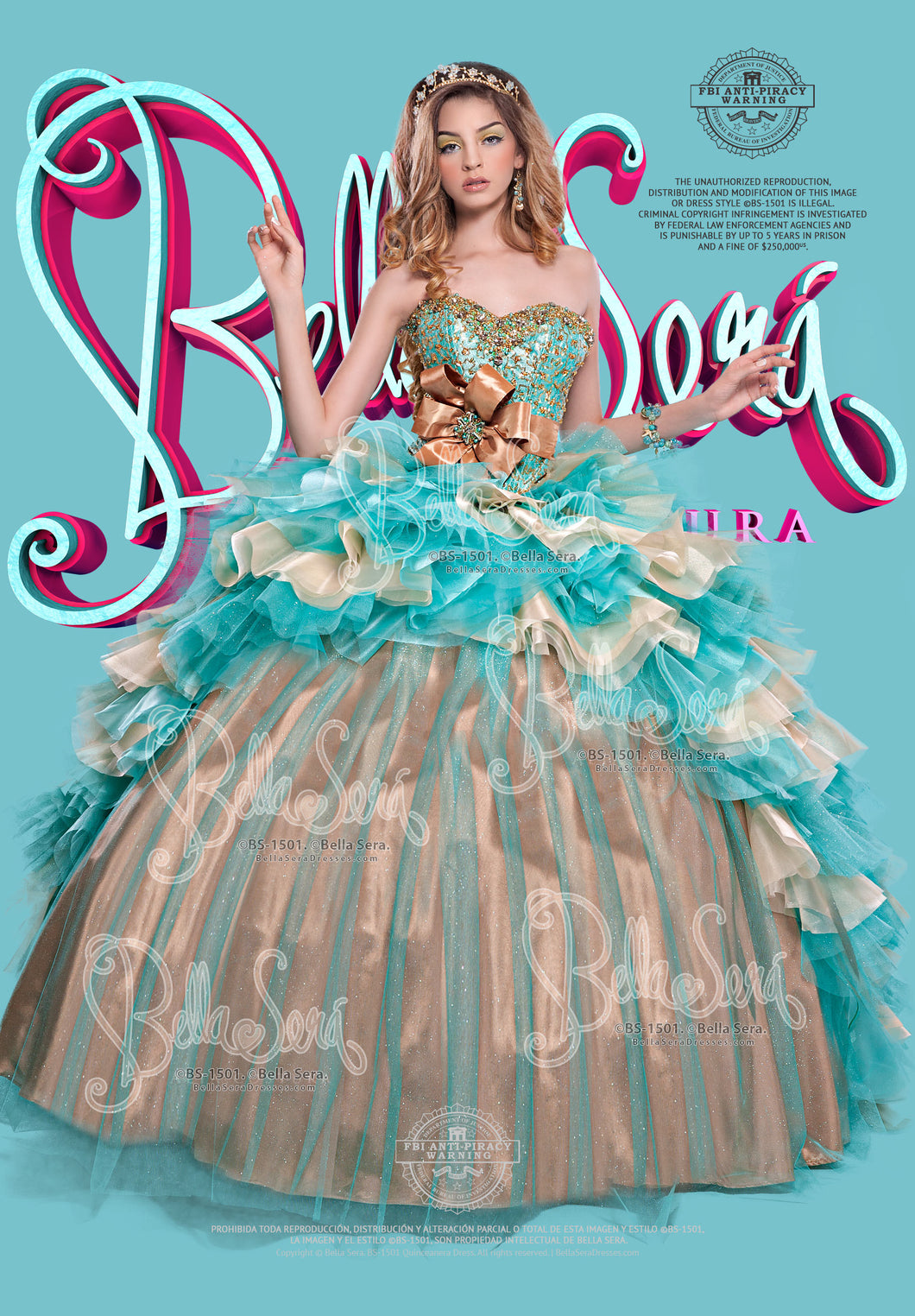 Quinceañera Dress Style BS-1501B - bella-sera-dresses.com     